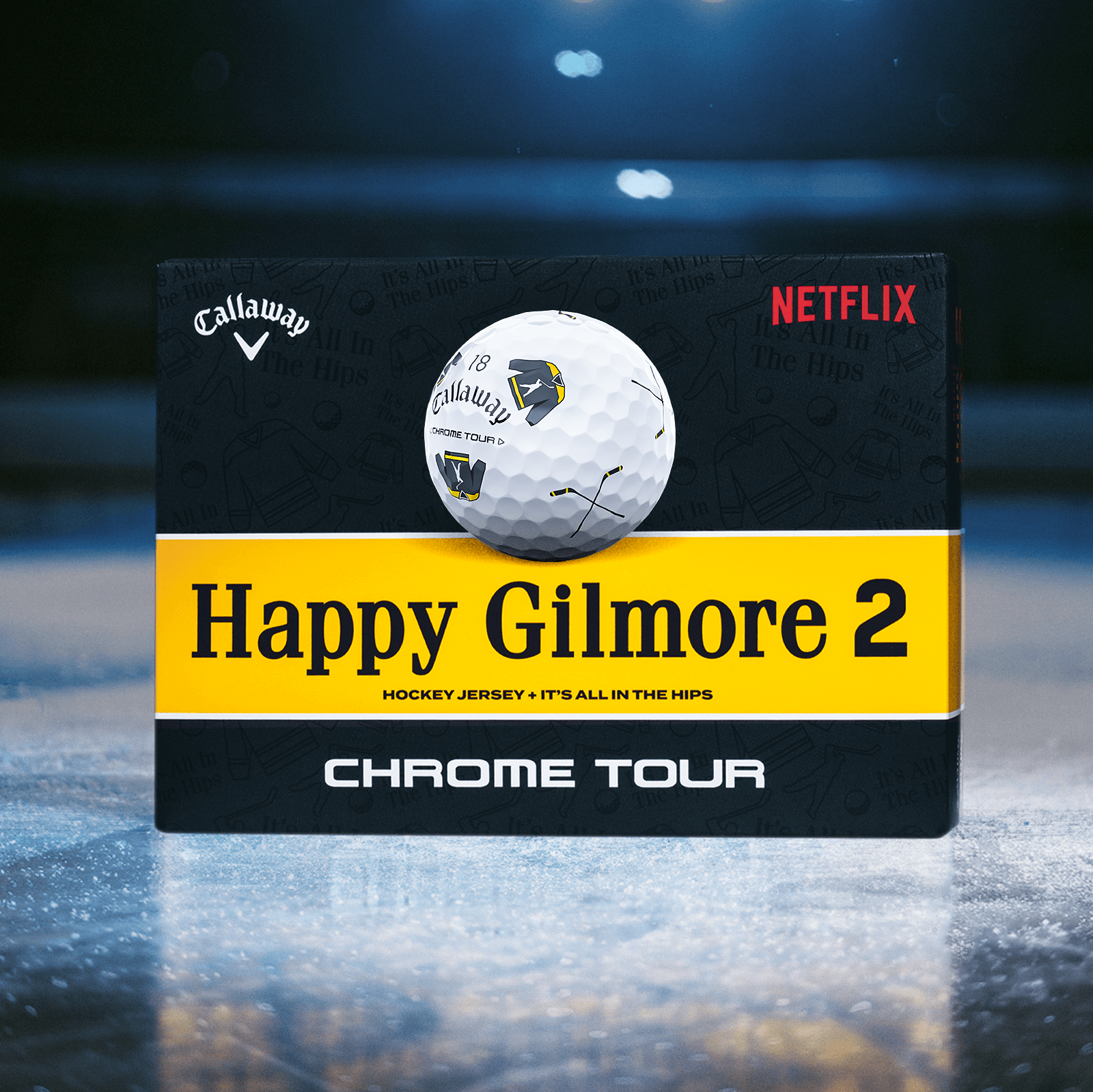 Limited Edition Chrome Tour Happy Gilmore 2 Balls (Dozen) - View 2