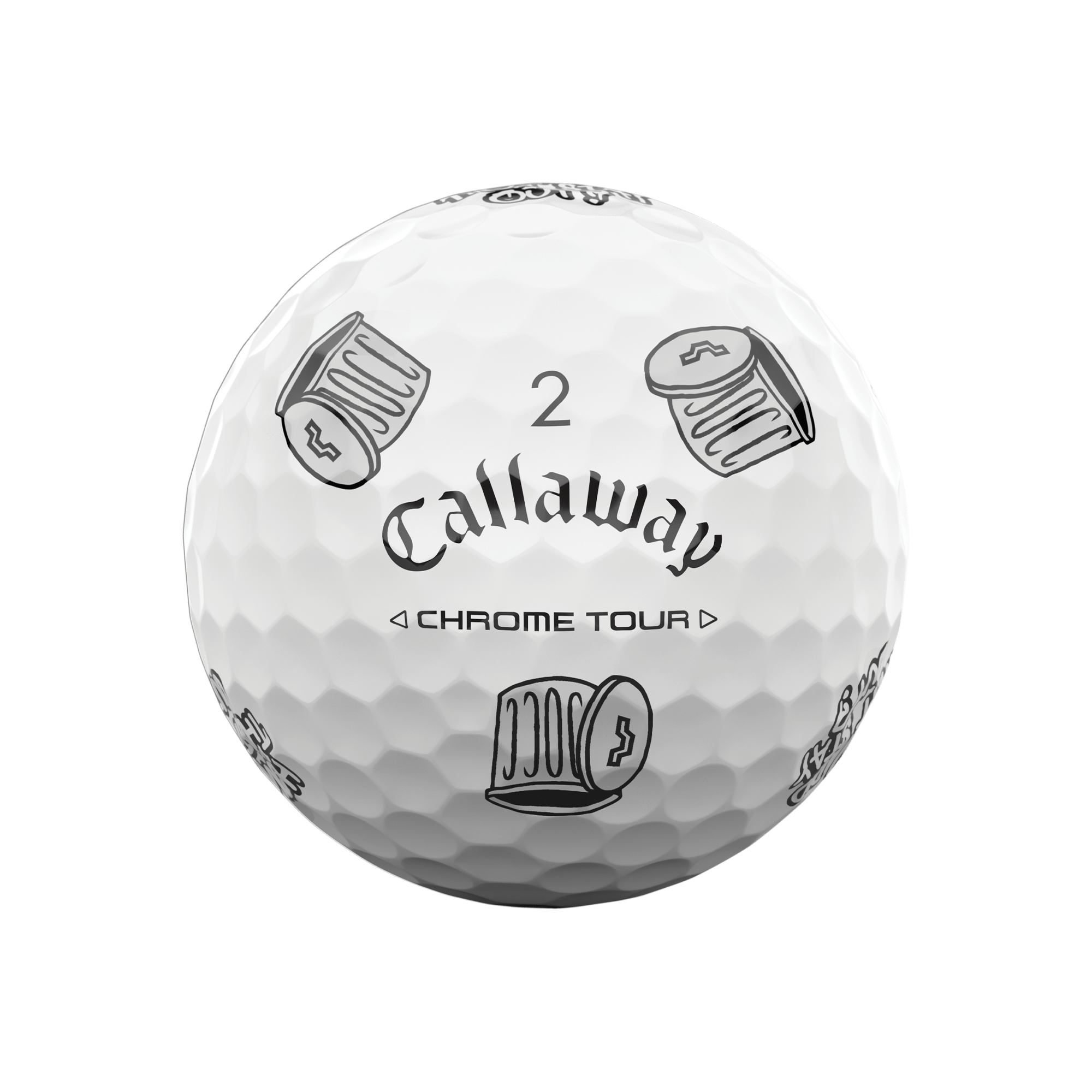 Limited Edition Chrome Tour Trash Talk Golf Balls (Dozen) - View 5