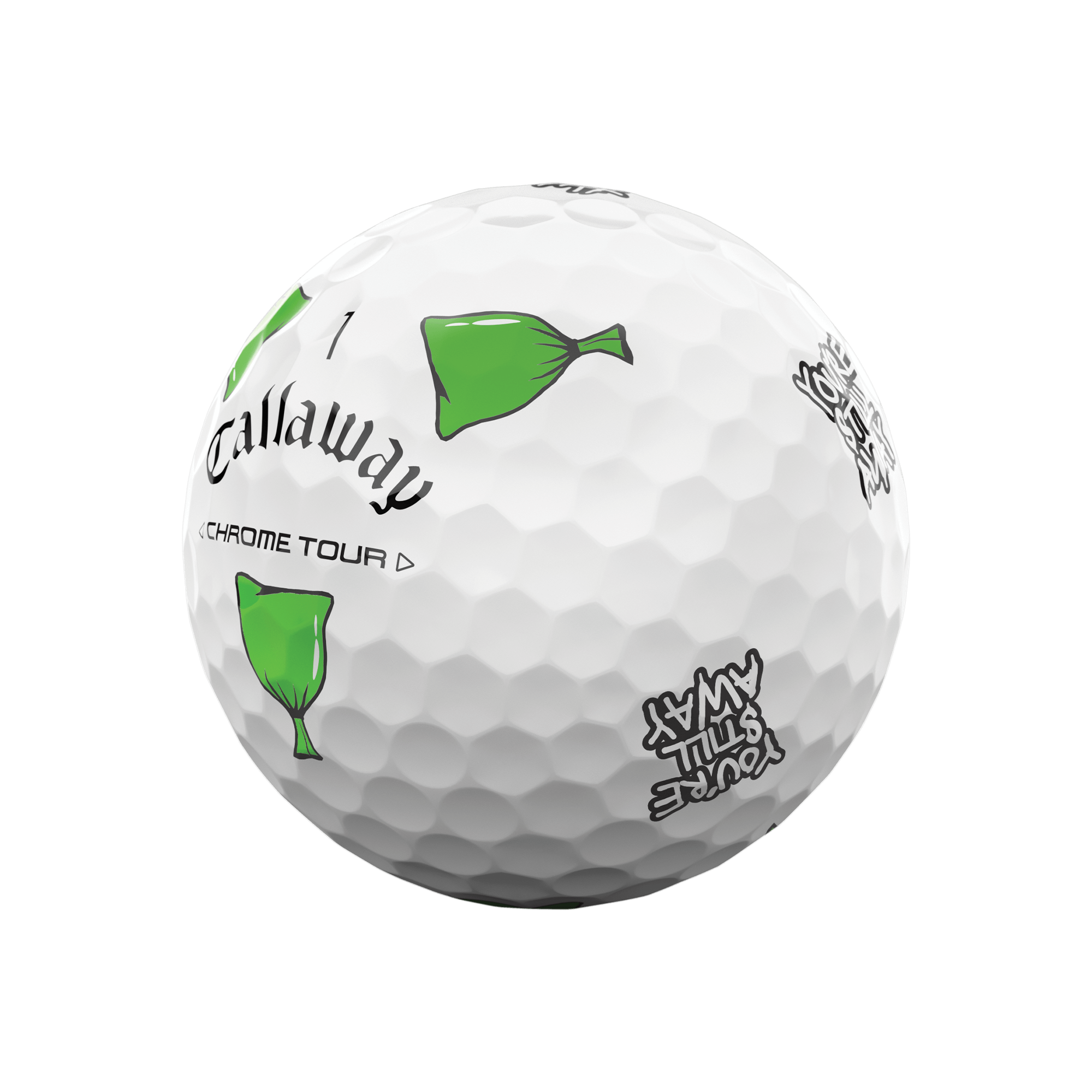 Limited Edition Chrome Tour Trash Talk Golf Balls (Dozen) - View 4