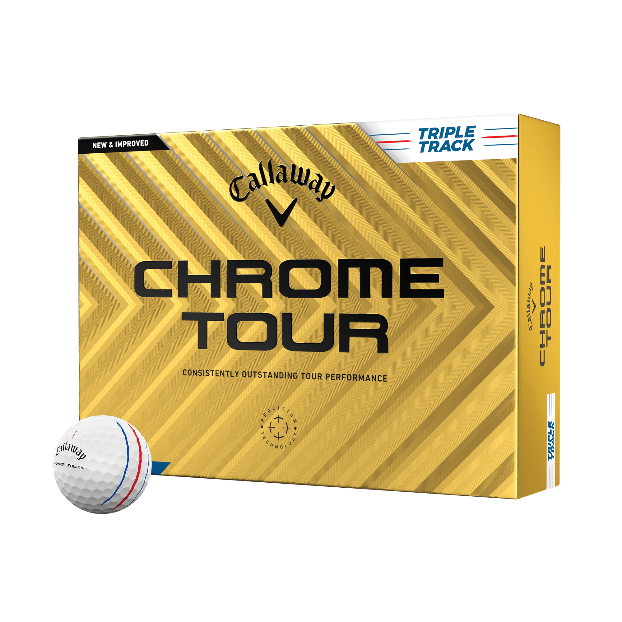 Chrome Tour Triple Track Golfbälle - View 1