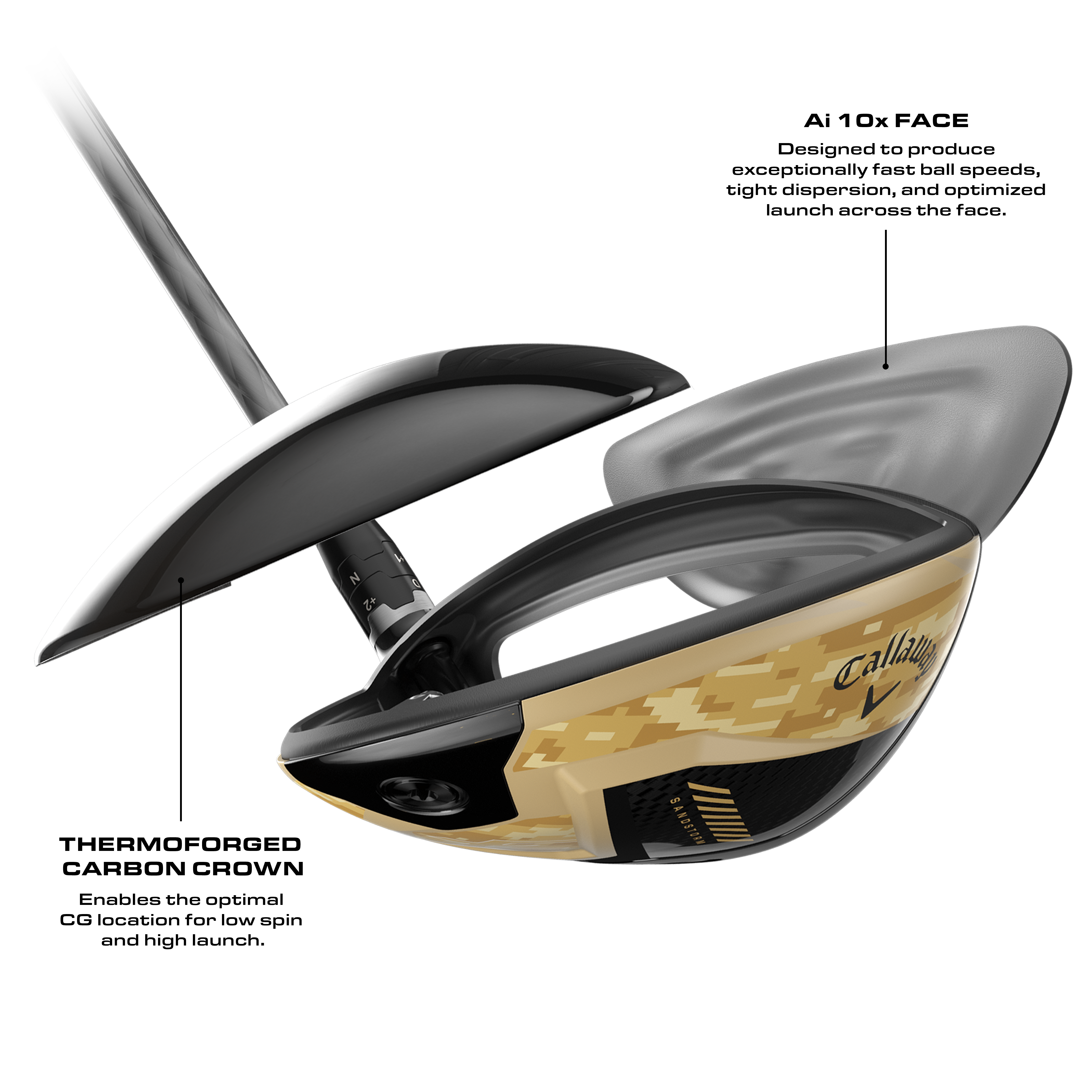 Elyte Sandstorm Triple Diamond Driver - View 8