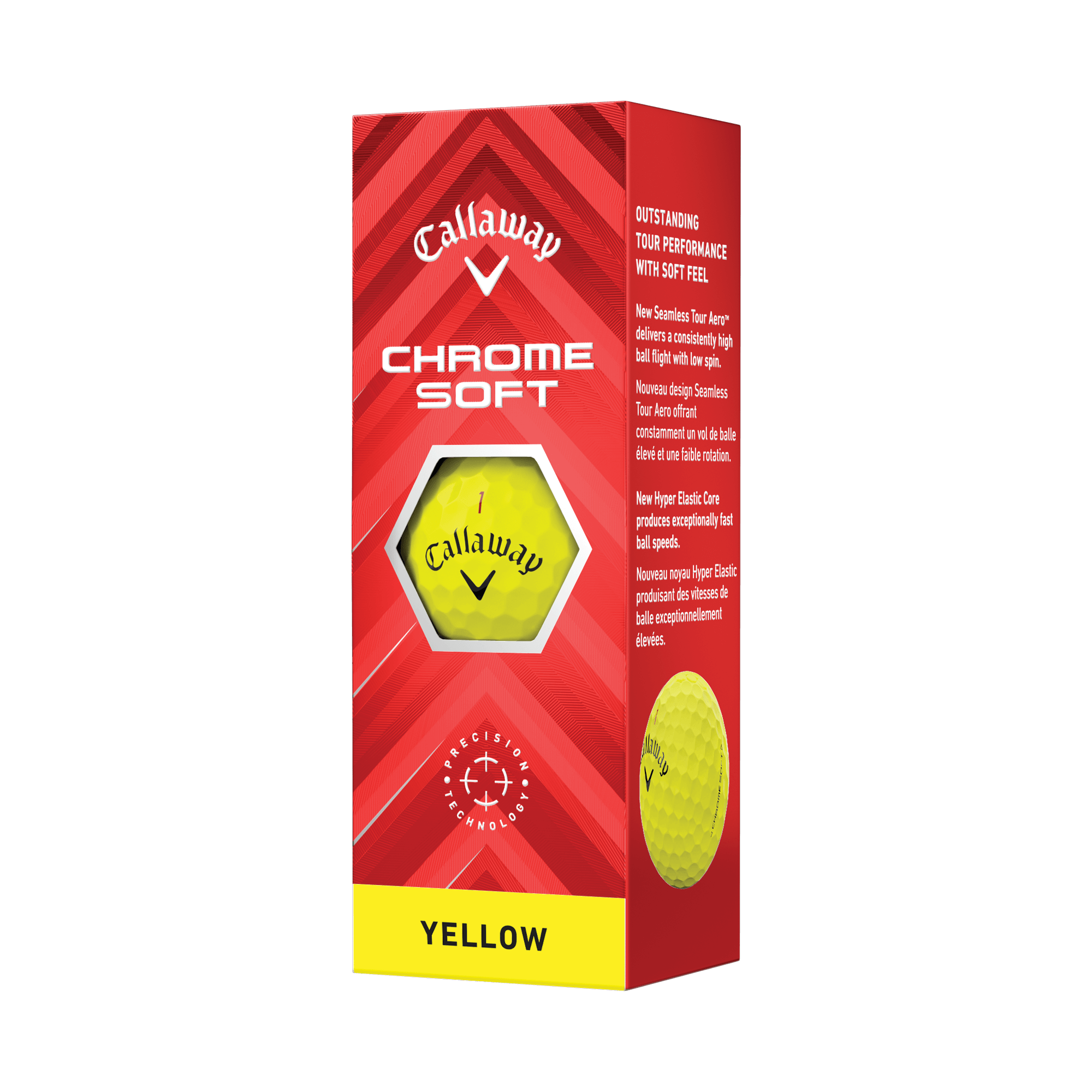 Balles de golf Chrome Soft jaunes - View 4