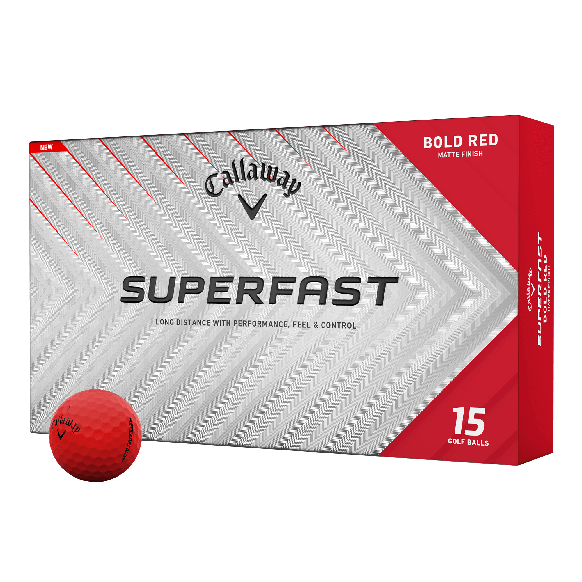 Superfast Bold Red 15-Pack Golf Balls - View 1