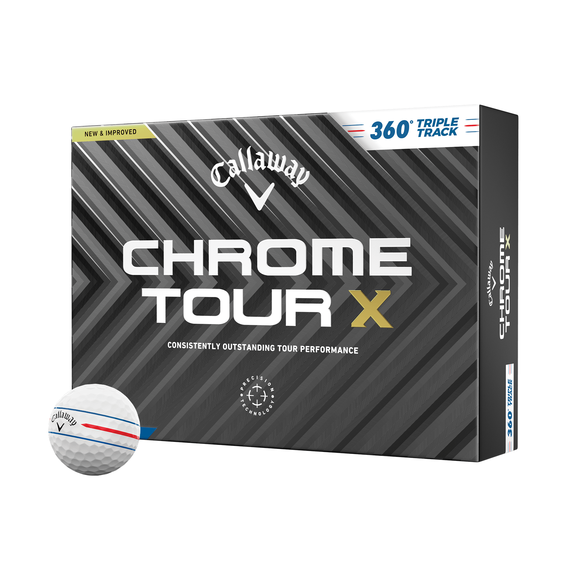 Chrome Tour X 360 Triple Track Golf Balls