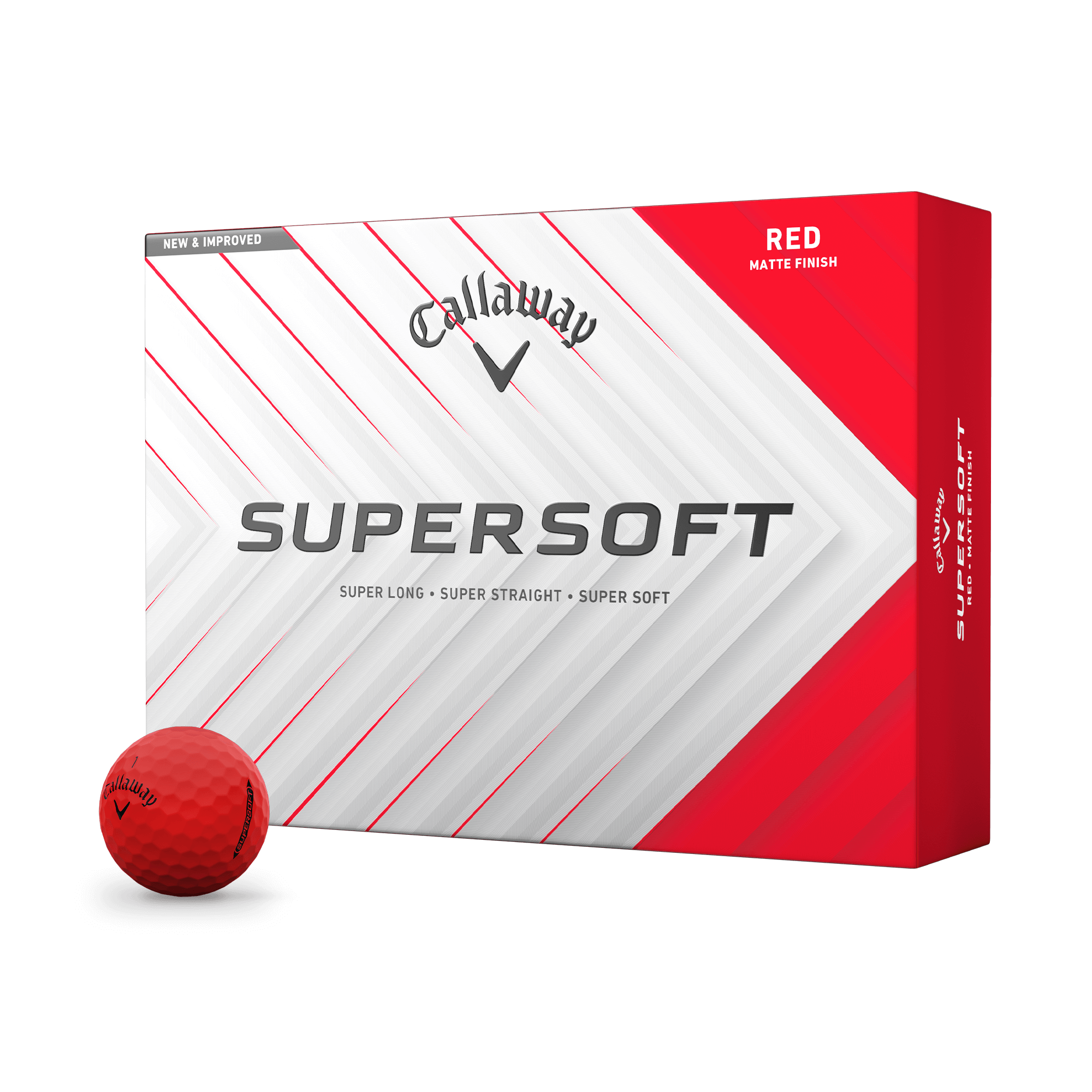 Supersoft Matte Red Golf Balls - View 1