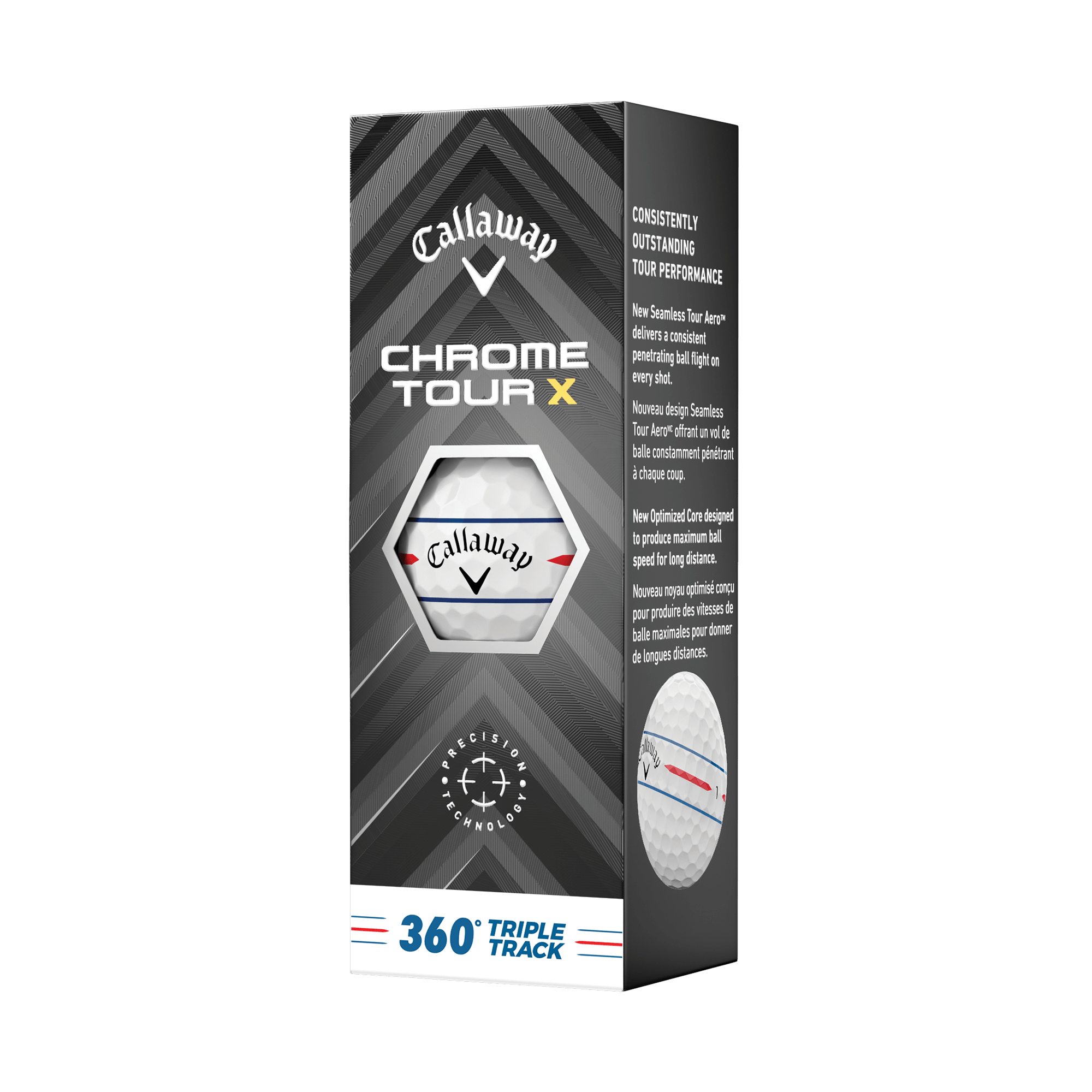 Chrome Tour X 360 Triple Track Golfbälle - View 4