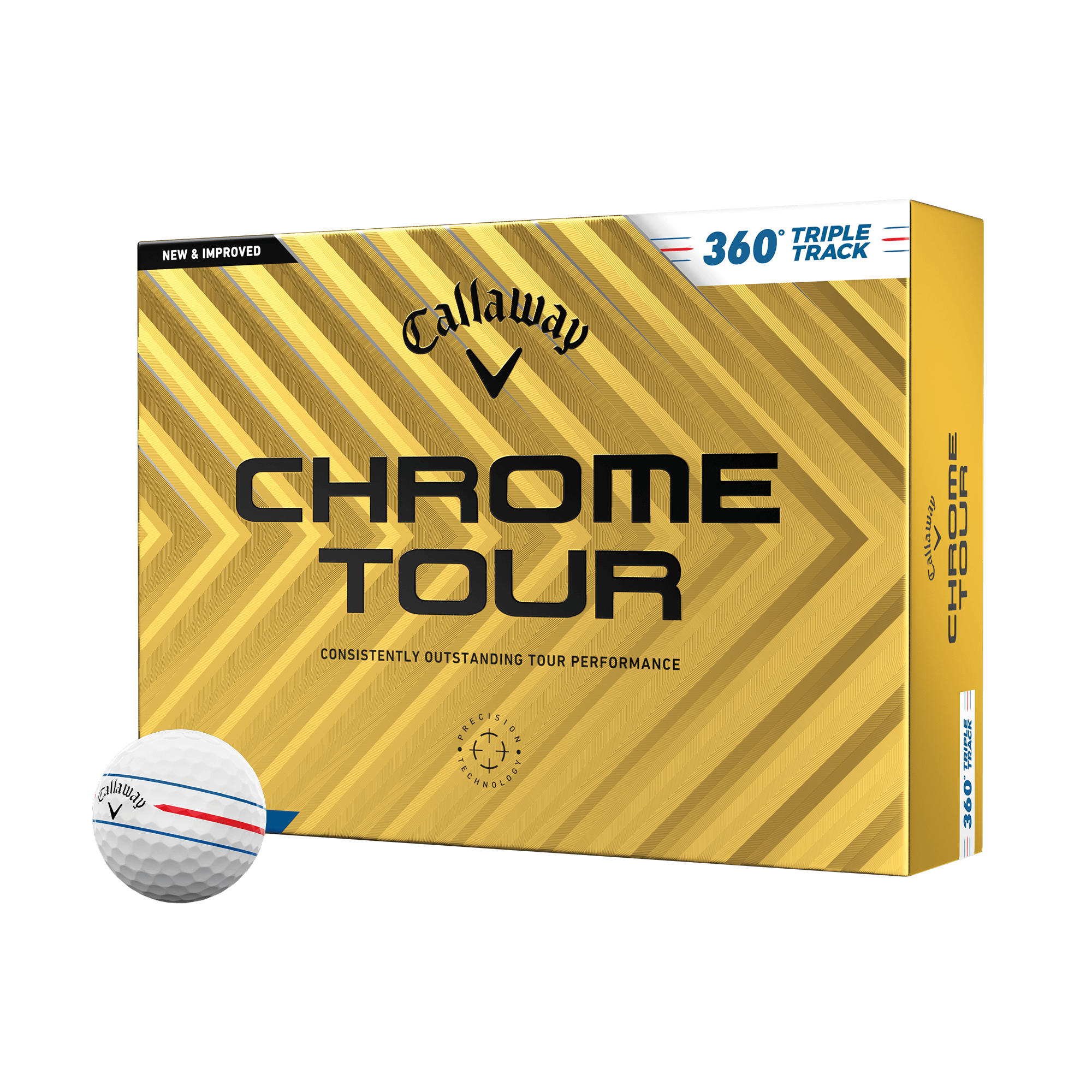 Chrome Tour 360 Triple Track Golfbälle - View 1