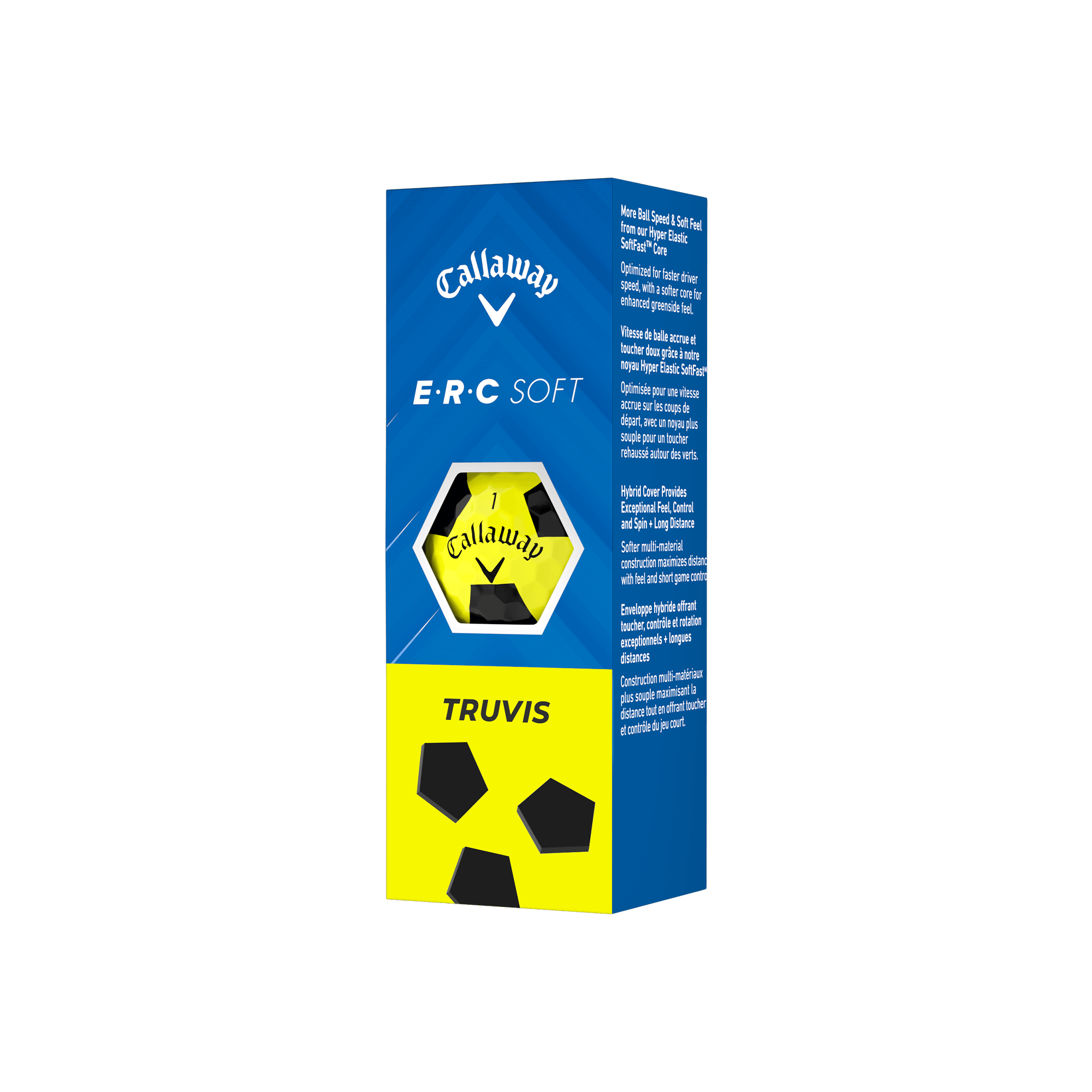 E•R•C Soft Truvis Yellow Golf Balls - View 4
