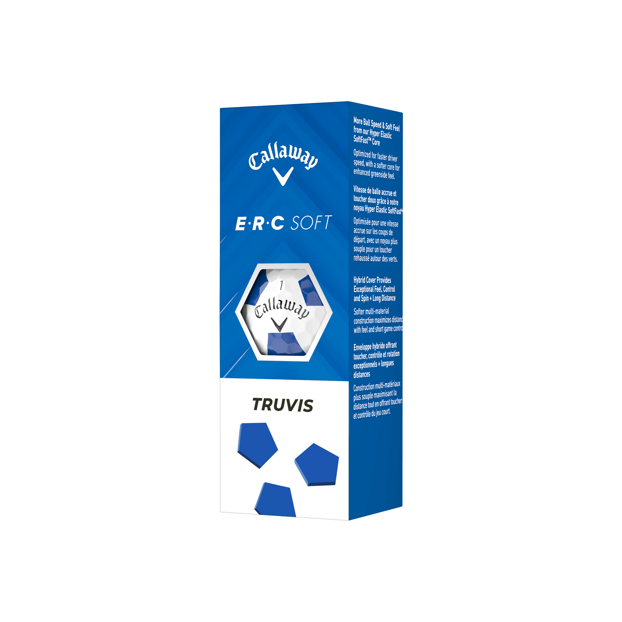 E•R•C Soft Truvis Blue Golf Balls - View 4