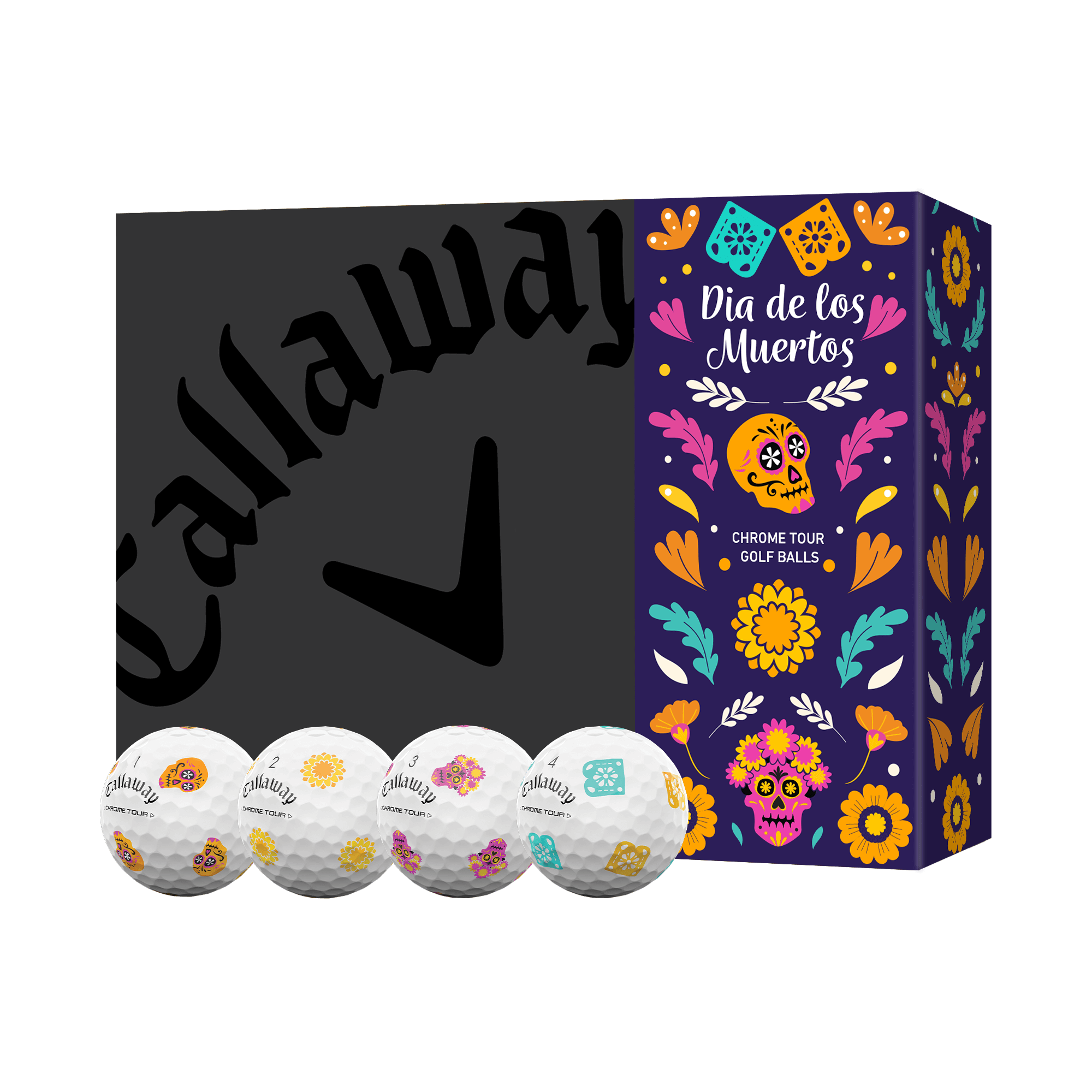Limited Edition Chrome Tour Día de los Muertos Golf Balls (Dozen)