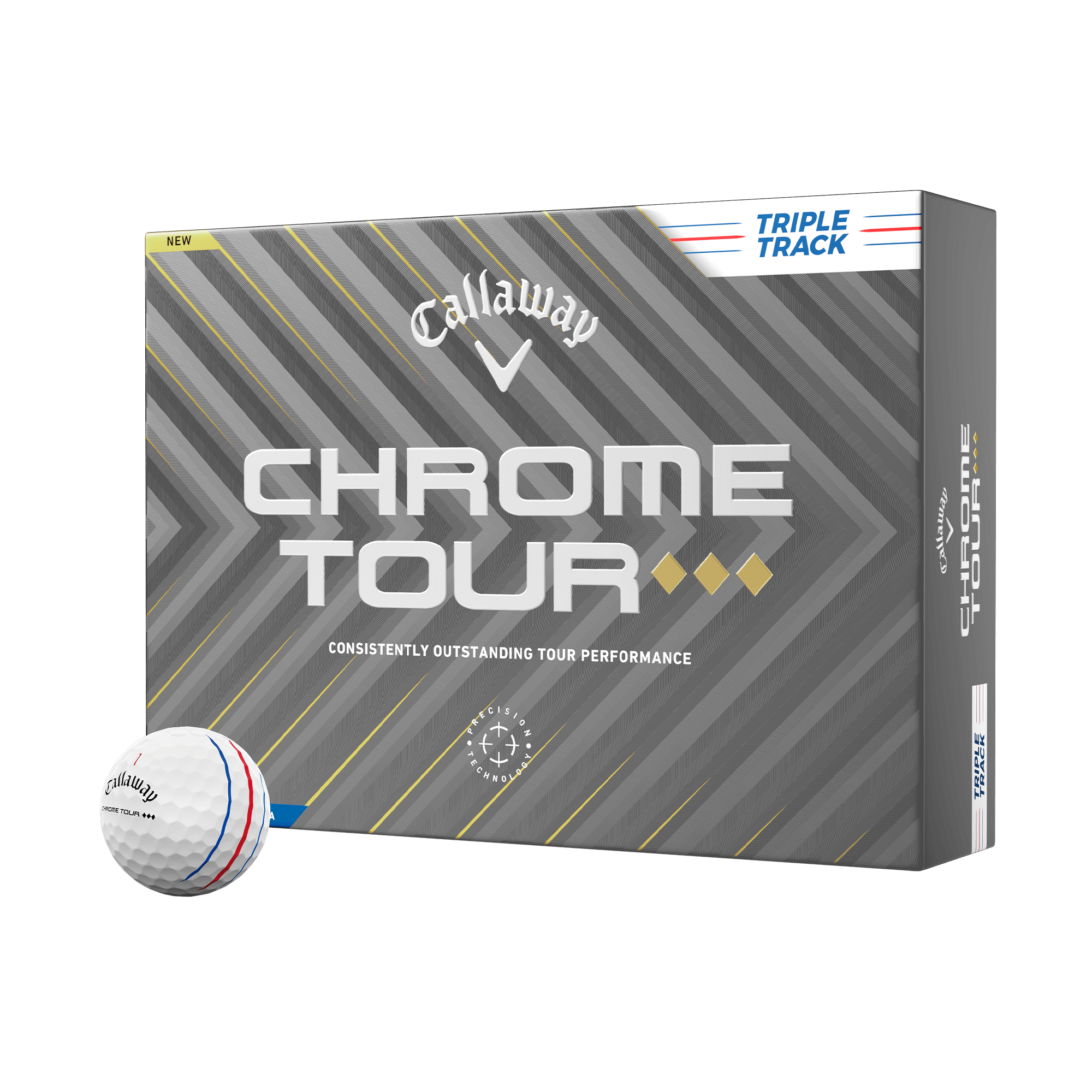 Balles de golf Chrome Tour Triple Diamond Triple Track (Douzaine) - View 1